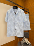 LV Casual Short-Sleeve Shirt & Short Set