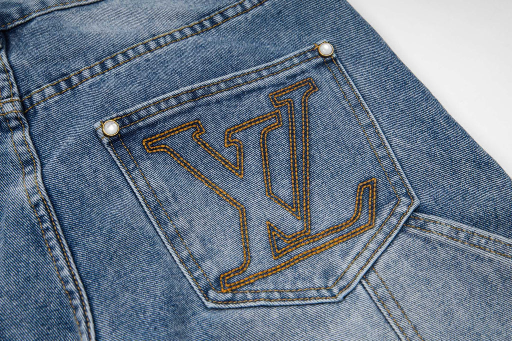 LV Embroidered Work  Jeans