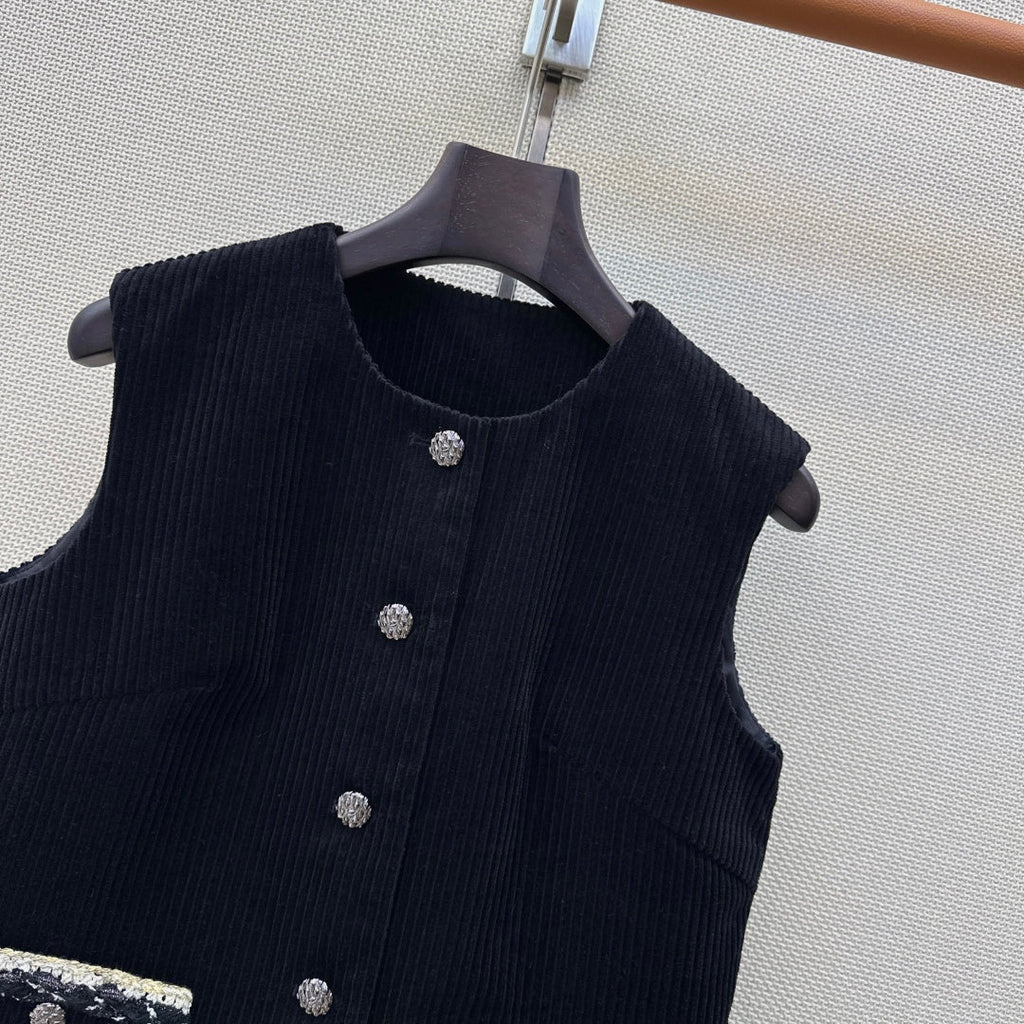 Chanel Corduroy vest women's