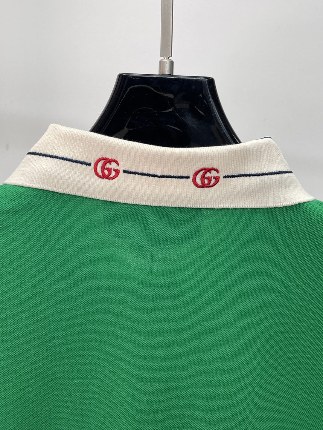 Gucci Embroidered Collar Polo Shirt
