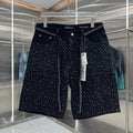 Purple Label Heavy Duty Rhinestone Denim Shorts
