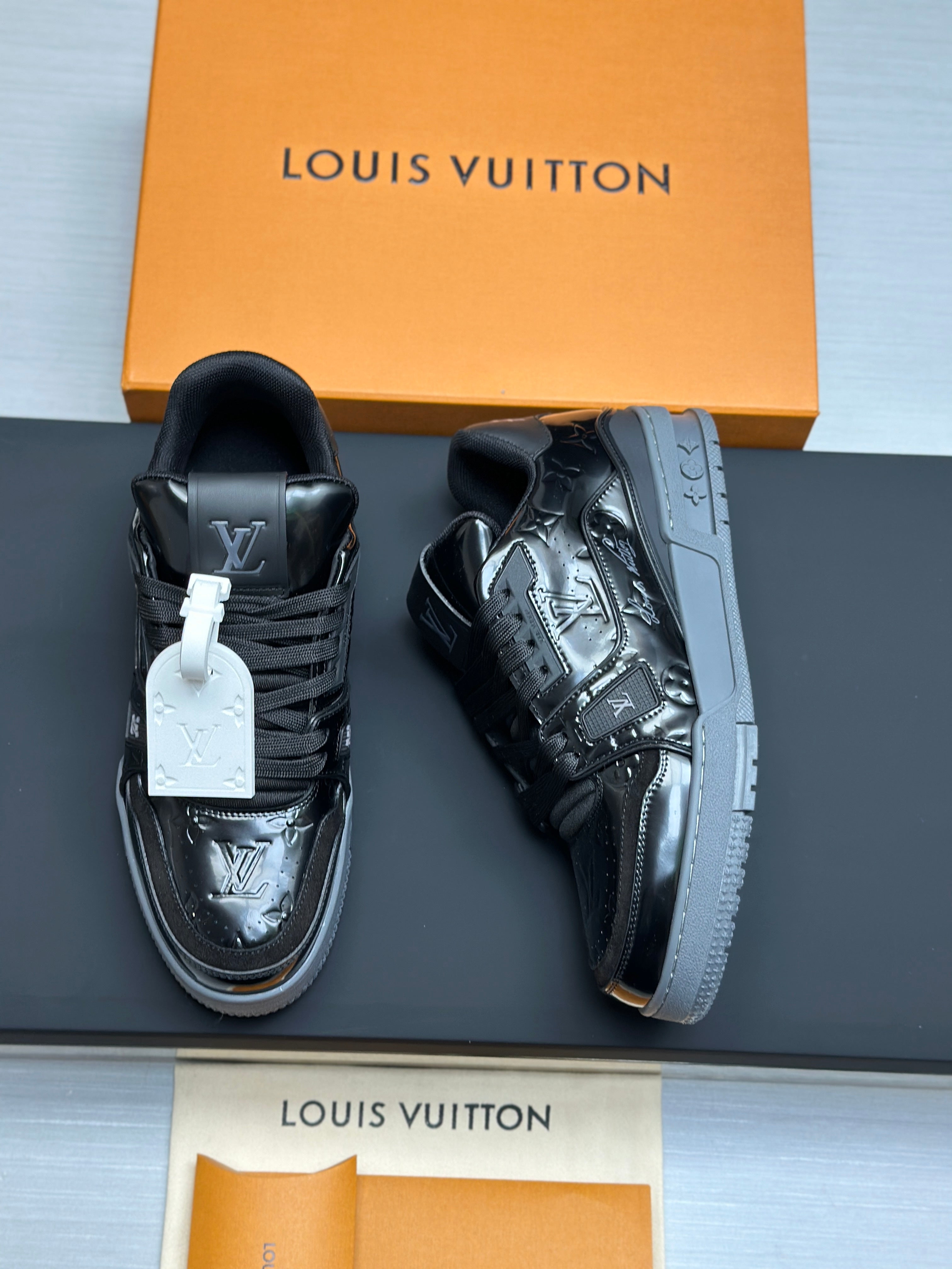 LV Trainers Patent Leather