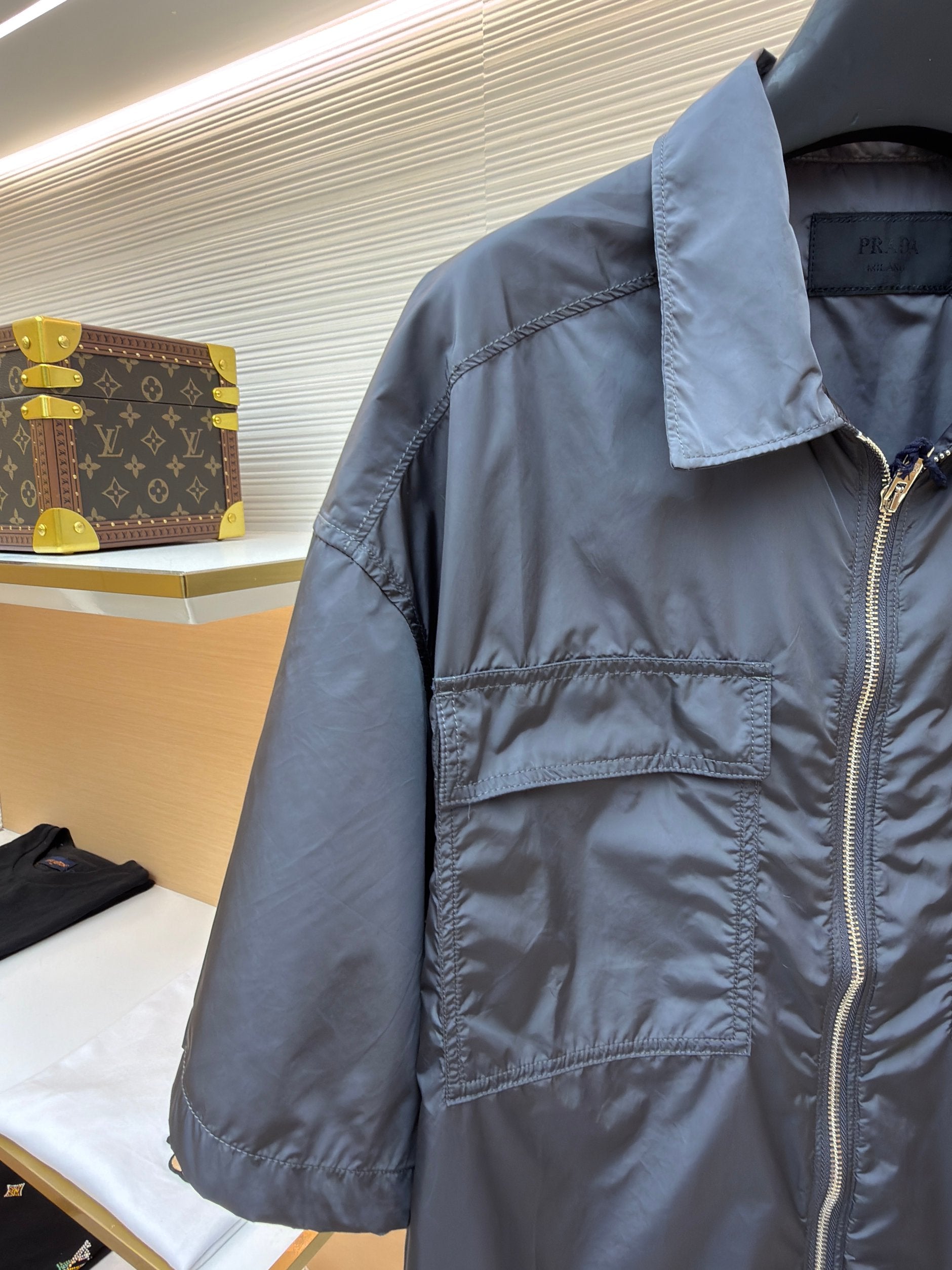 Prada Nylon Collar Shirt