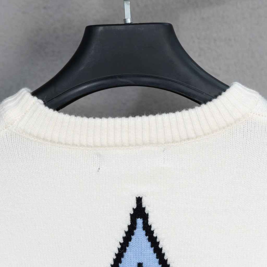 LV Jacquard Wool Knit Sweater