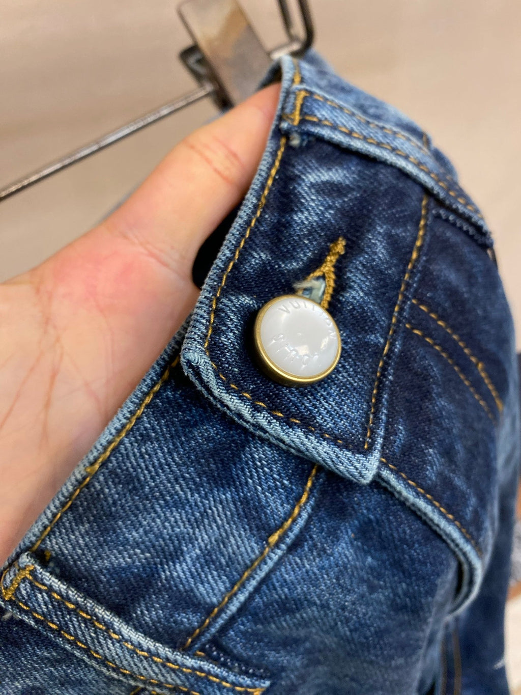 LV Animal Embroidered Denim Jeans