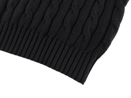 Prada Embroidered Cable Knit Sweater