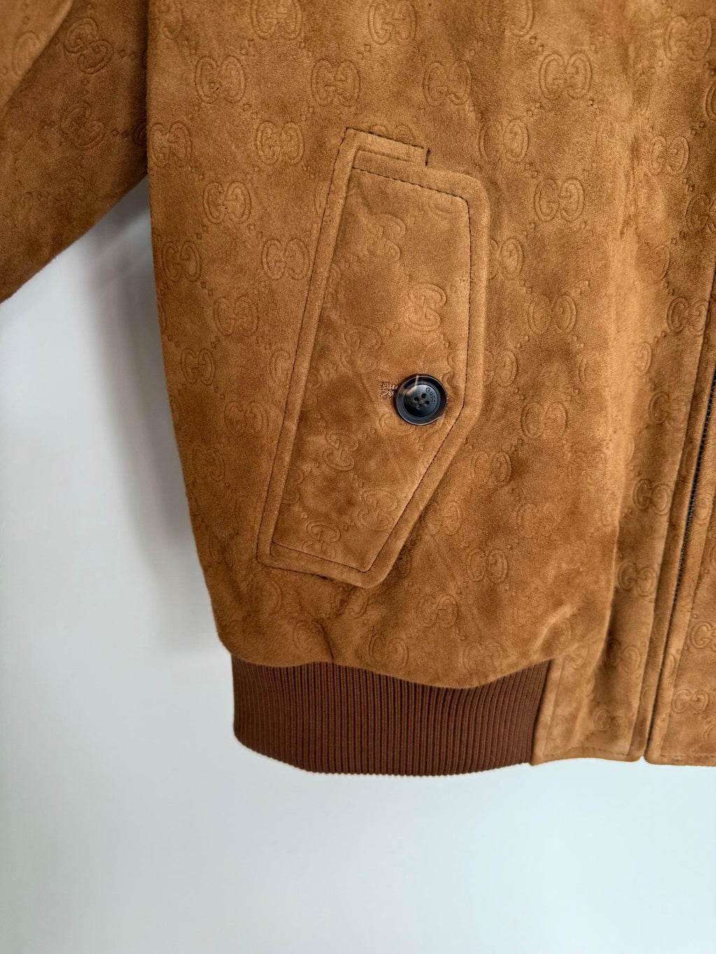 GG Embossed Leather Jacket