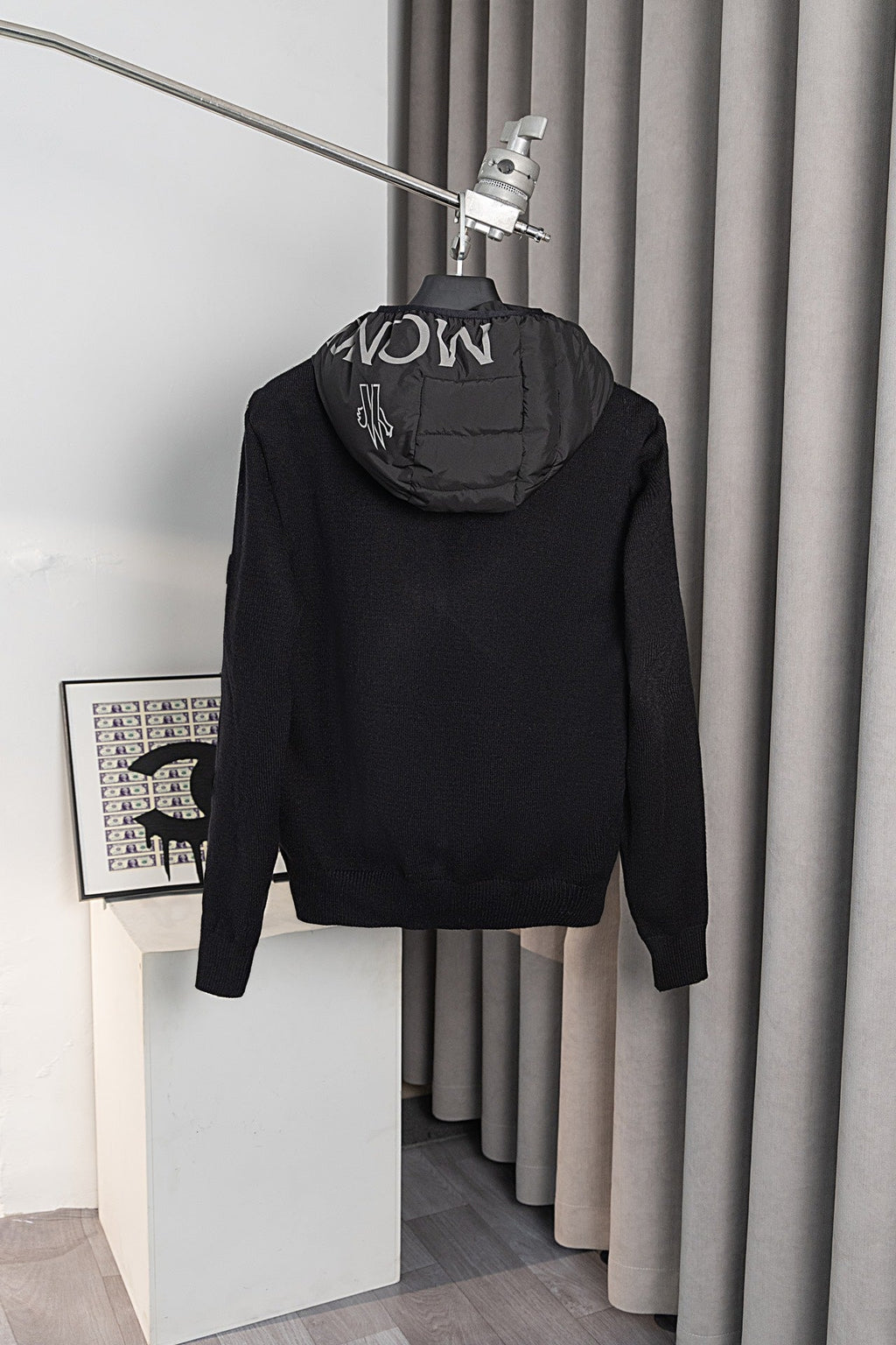 Morecler Knitted Patchwork Down Jacket