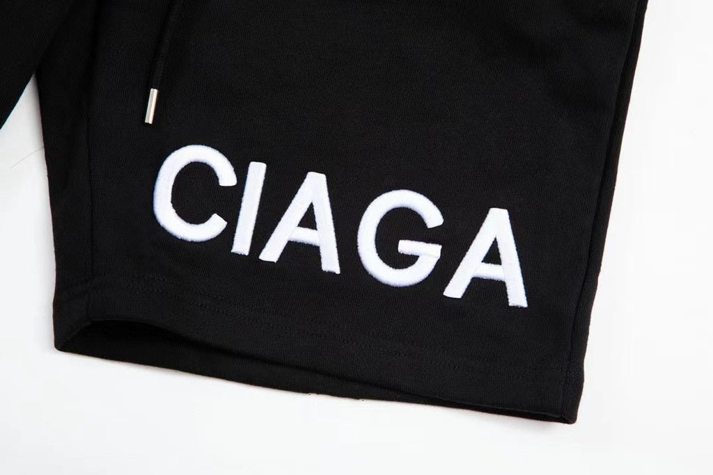 Balenciaga minimalist logo embroidered shorts