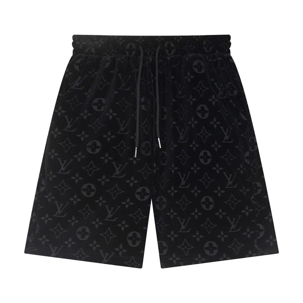 LV Monogram jacquard velvet shorts