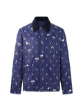 LV Corduroy Lapel Animal Print Jacket