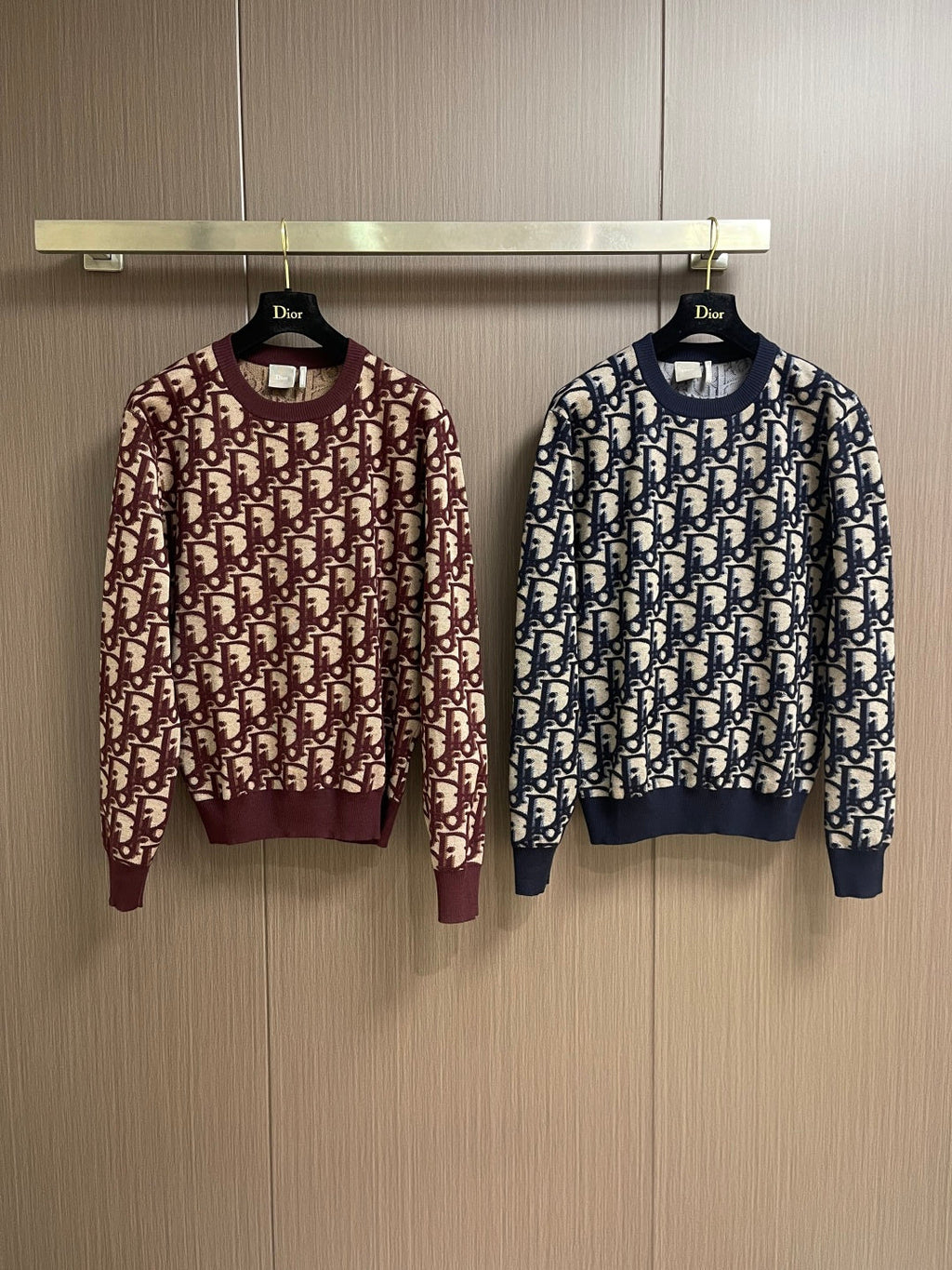 Dior Monogram Jacquard Crew Neck Sweater