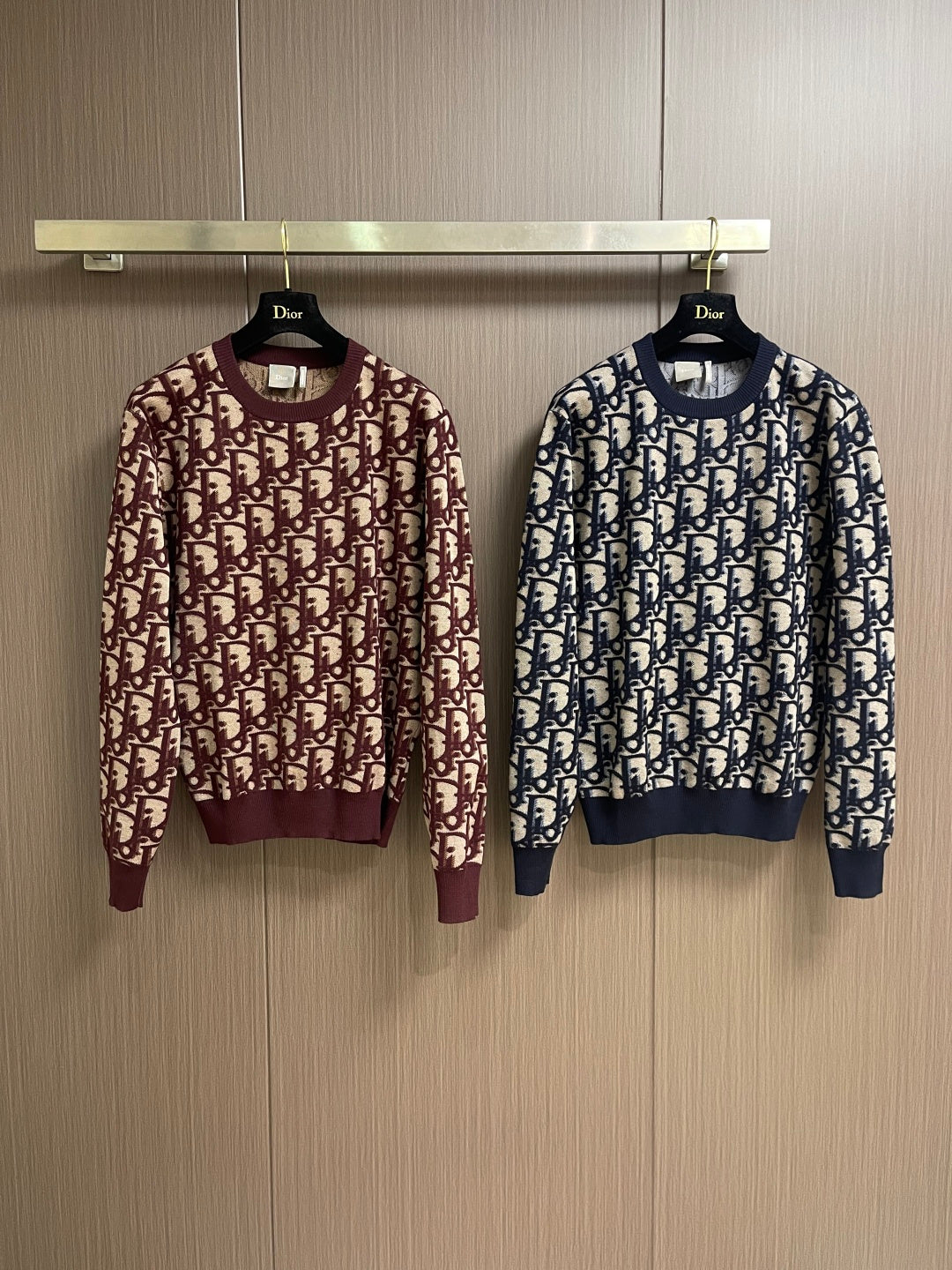 Dior Monogram Jacquard Crew Neck Sweater