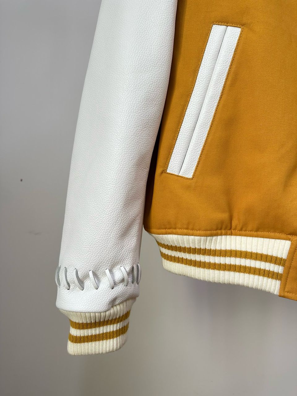 LV Leather Baseball Jacket