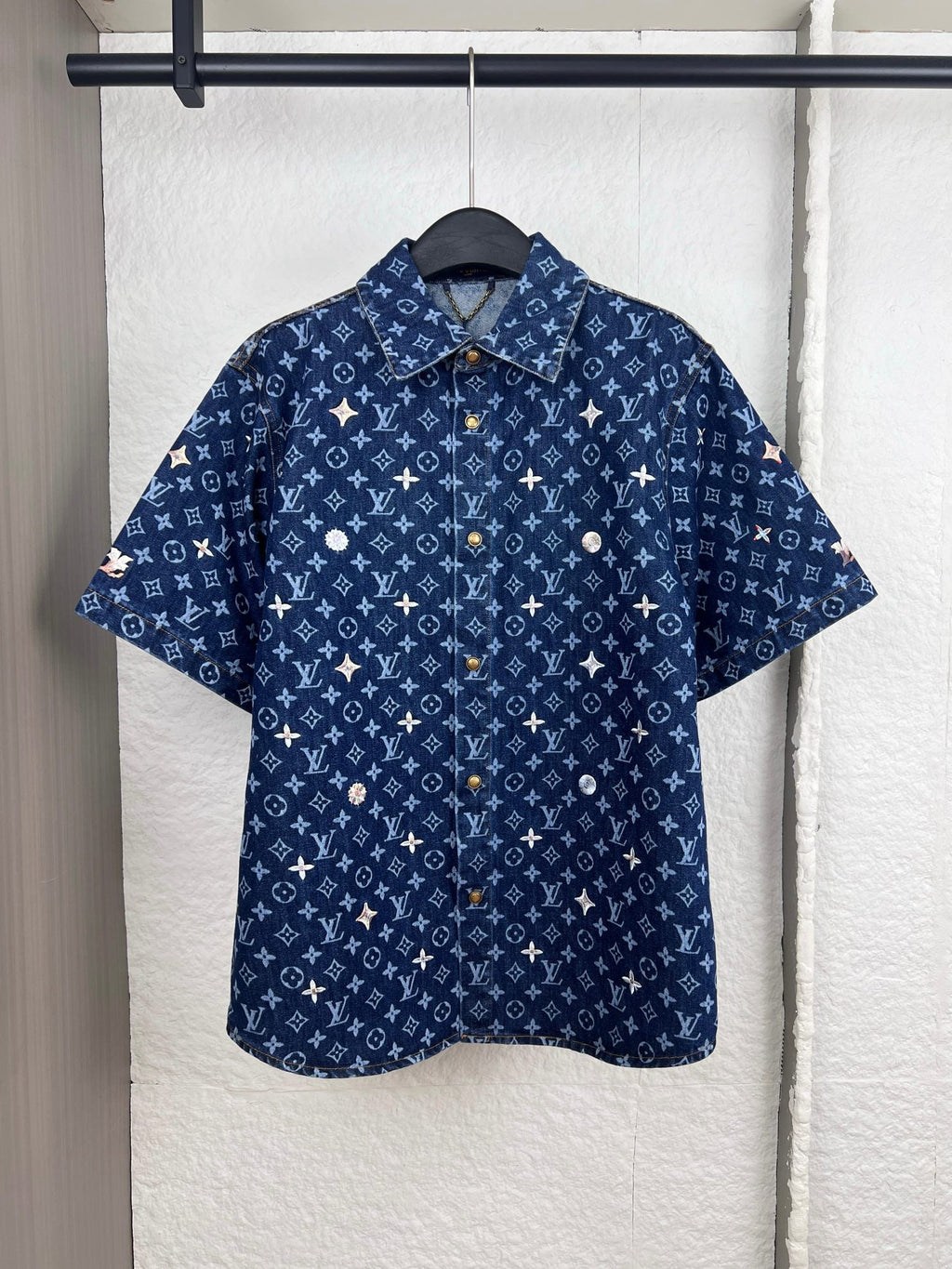 LV Denim Short-Sleeve Shirt