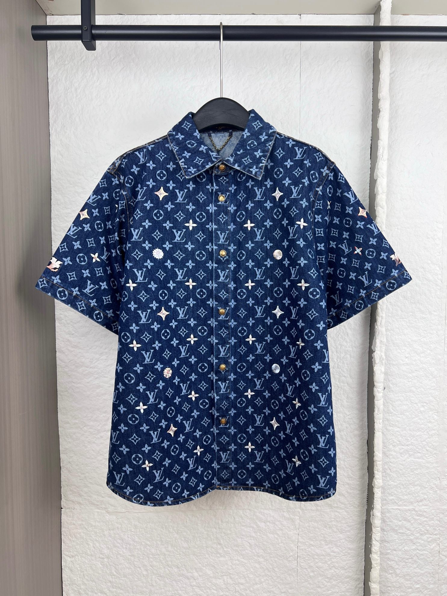 LV Denim Short-Sleeve Shirt