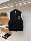LV Embroidered Hooded Reversible Vest