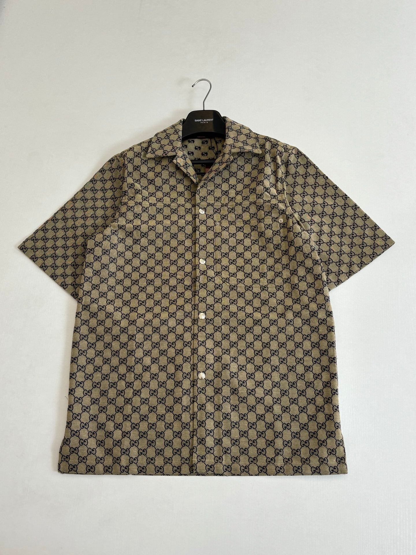 Gucci Double G All-over Jacquard Suit Short-Sleeve Shirt