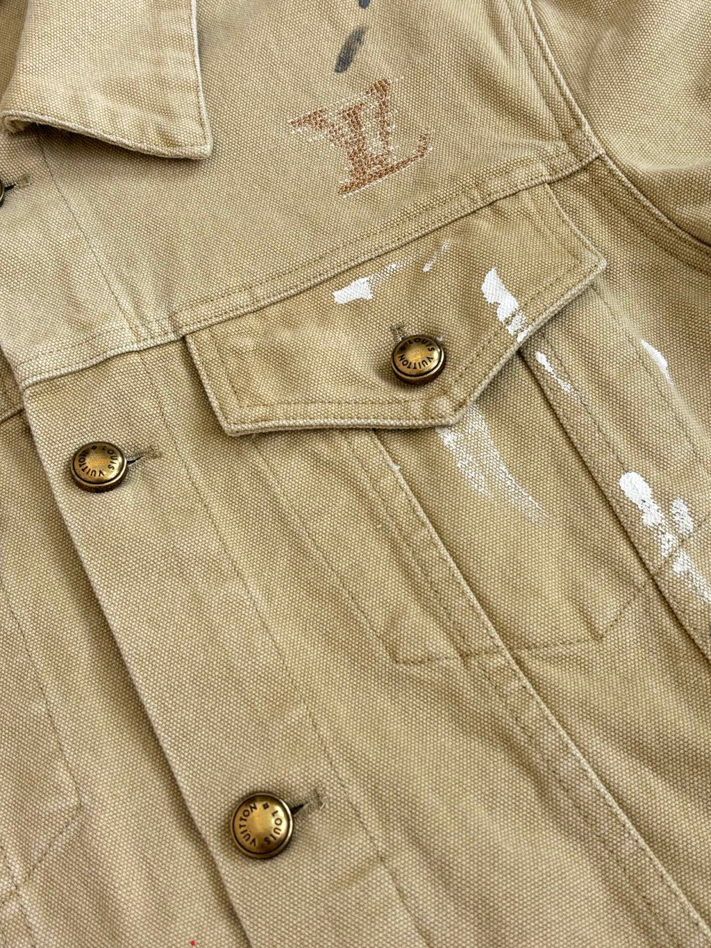 LV Distressed Workwear Denim Jacket