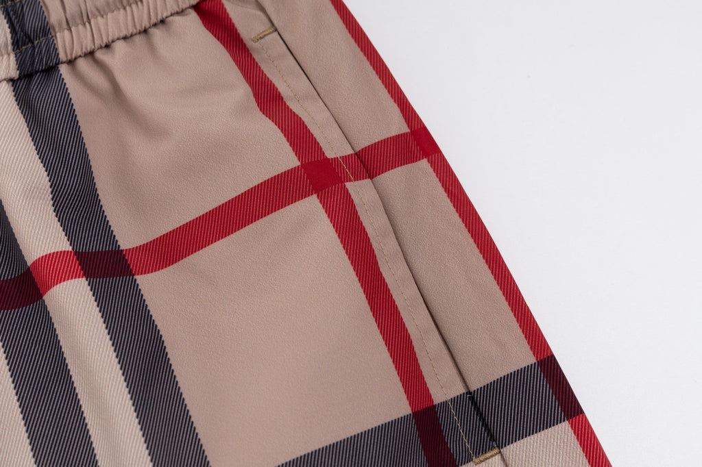 Burberry check beach shorts