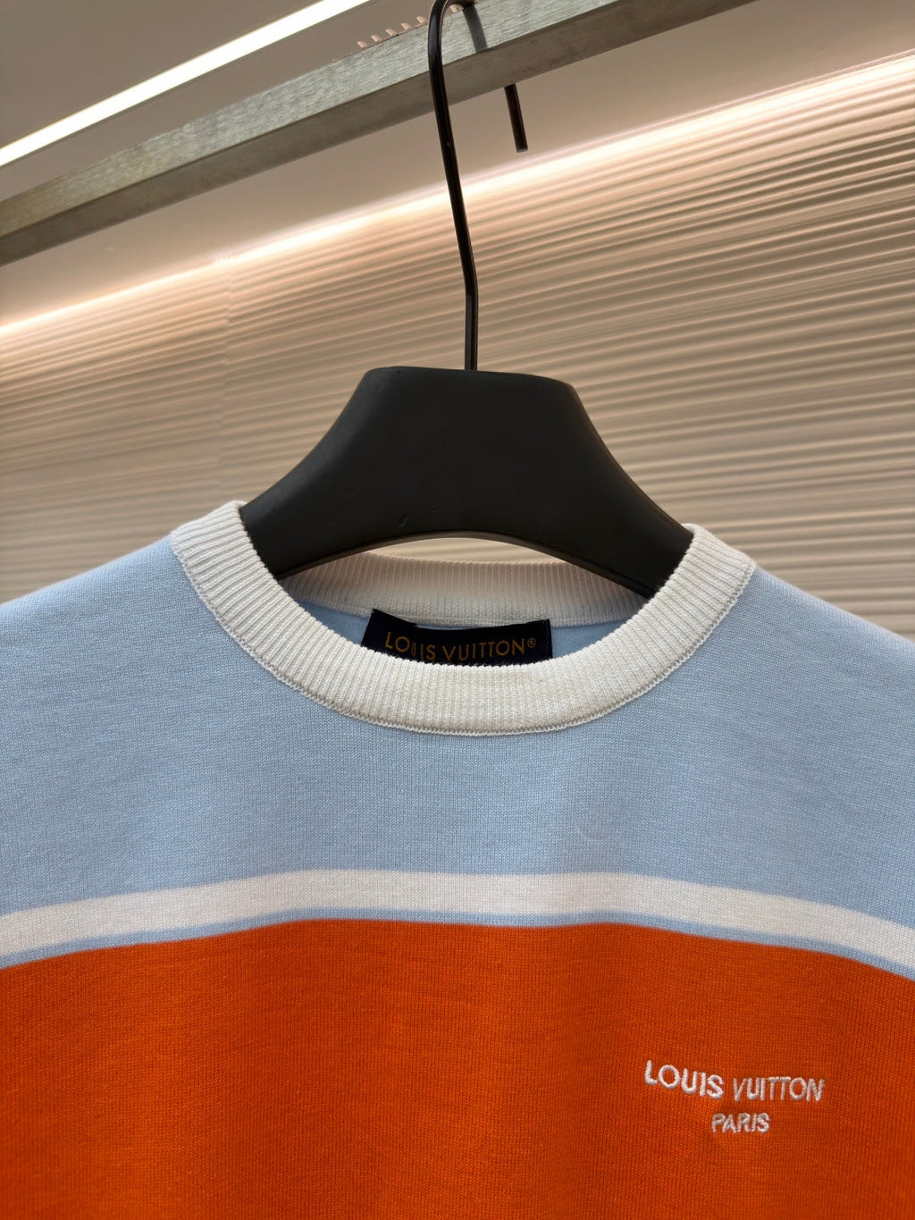 LV Monogram Striped Knit T-Shirt