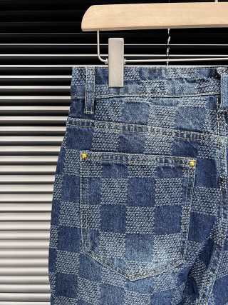 LV Checkered Denim Jeans
