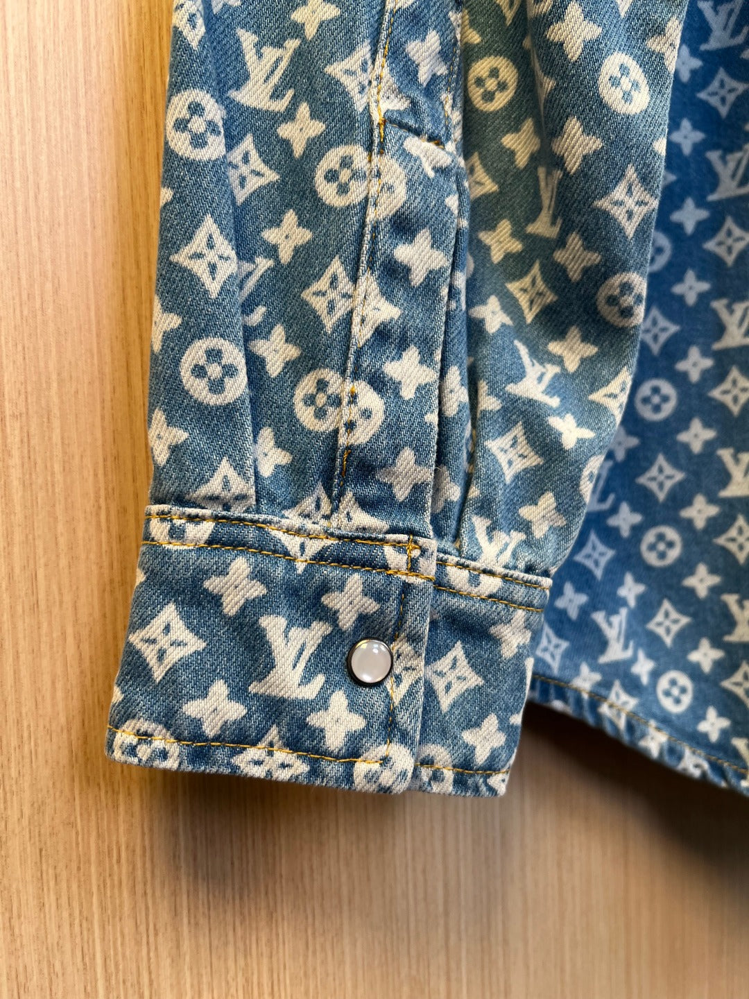 LV All-Over Monogram Denim Shirt Jacket