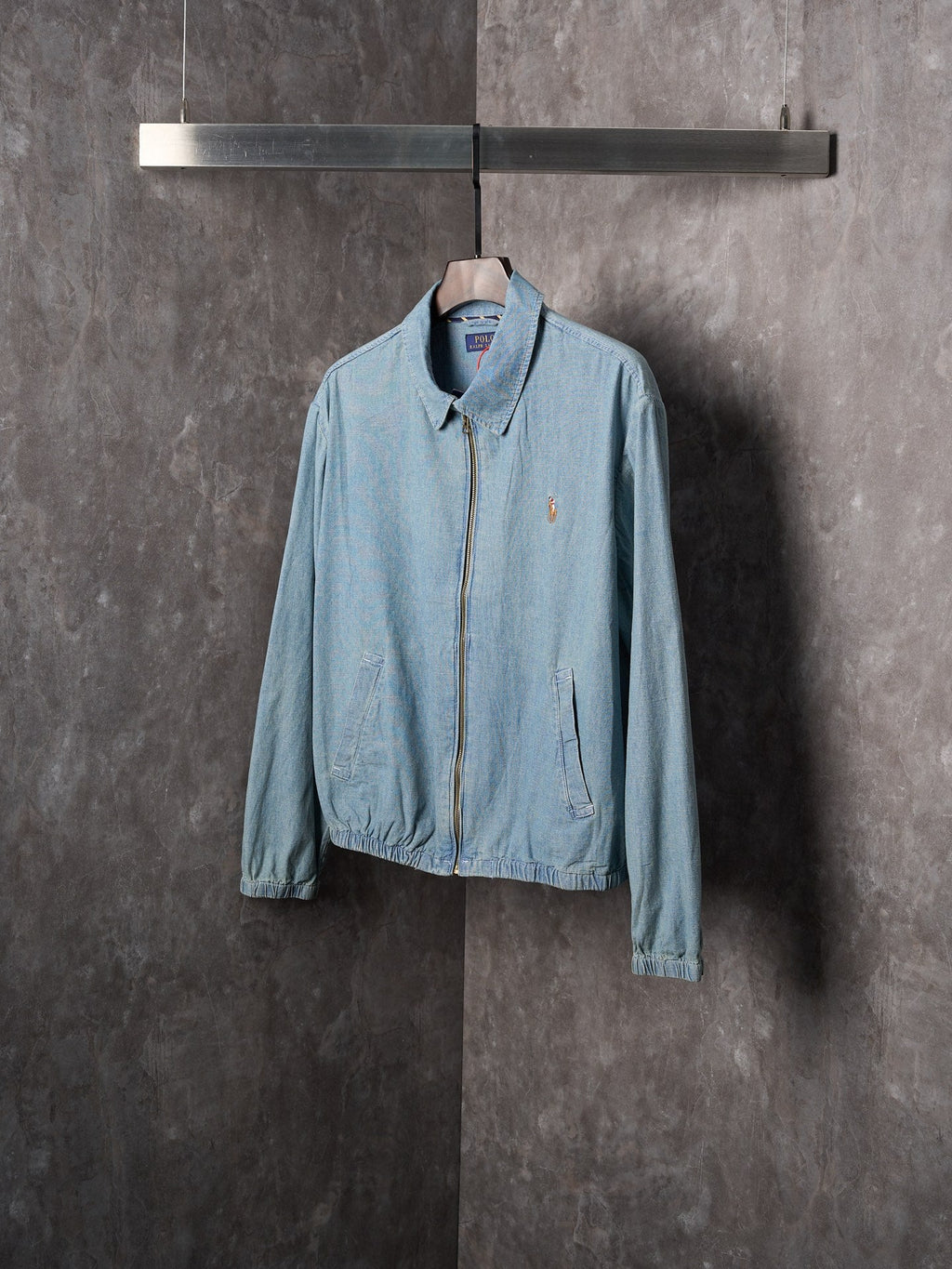 Ralph Lauren Embroidered Denim Collar Jacket