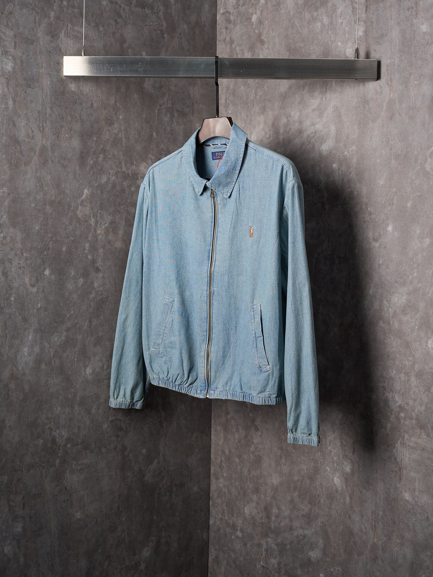 Ralph Lauren Embroidered Denim Collar Jacket