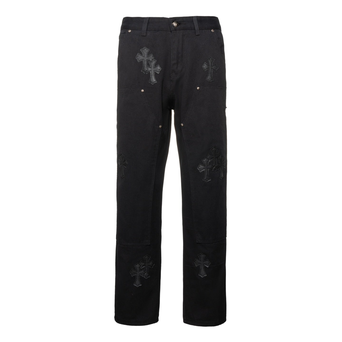 Chrome Hearts Matty Boy Sex Records Patchwork Leather Workwear High Street Jeans