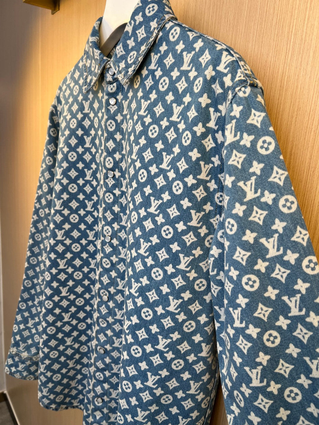 LV All-Over Monogram Denim Shirt Jacket