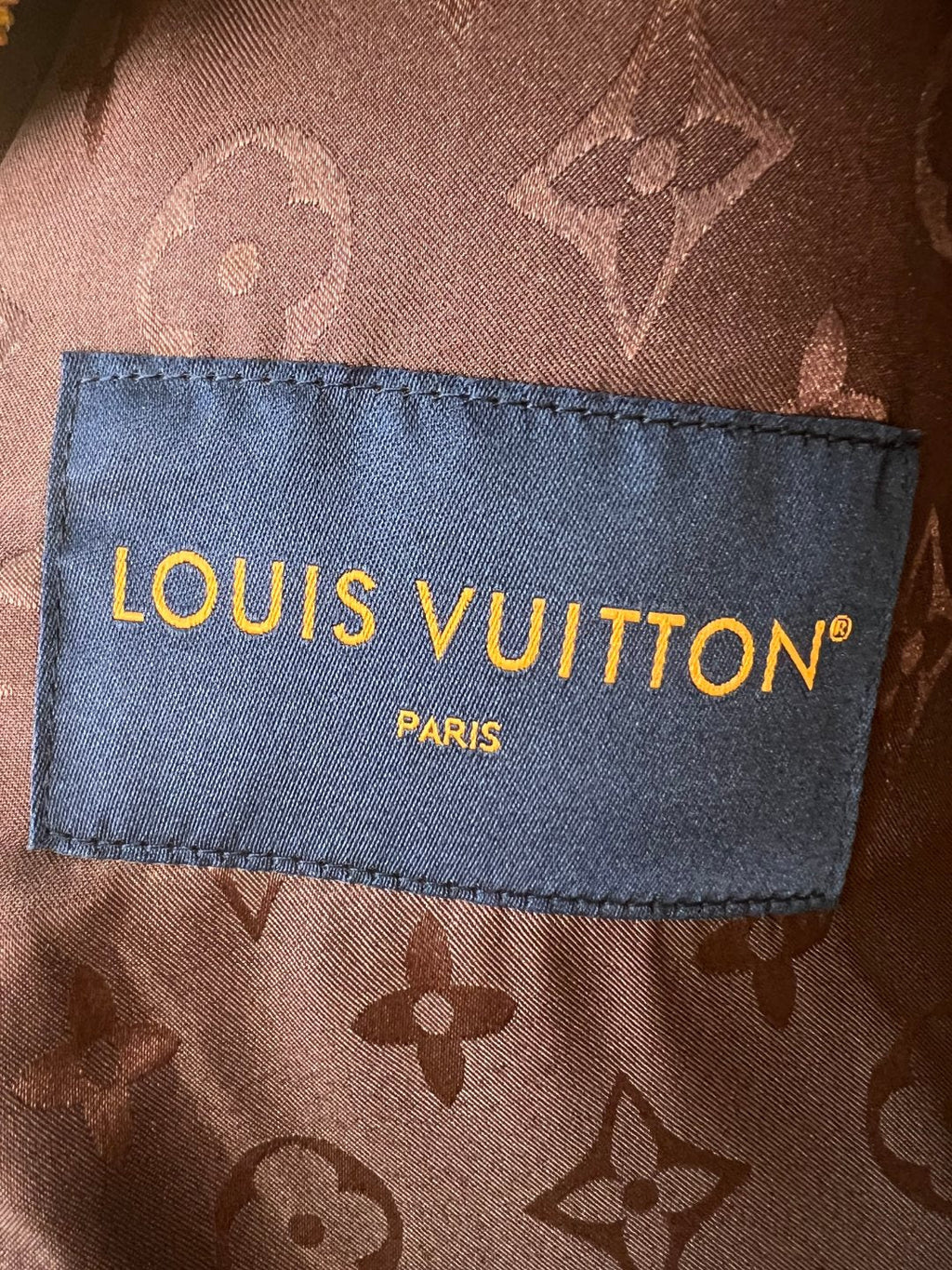 LV New Embroidered Letter Lambswool Coat Jacket