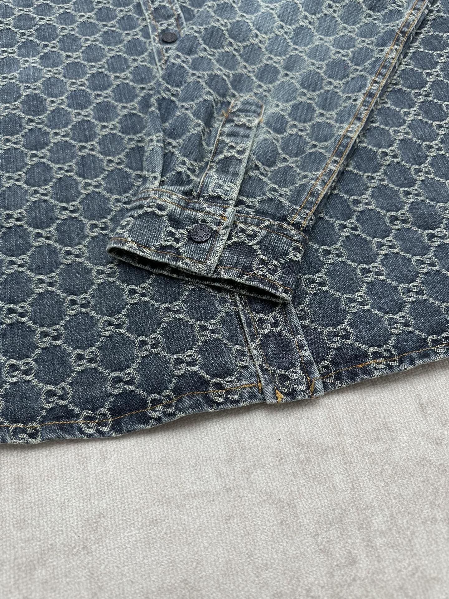 Gucci Denim Jacquard Shirt