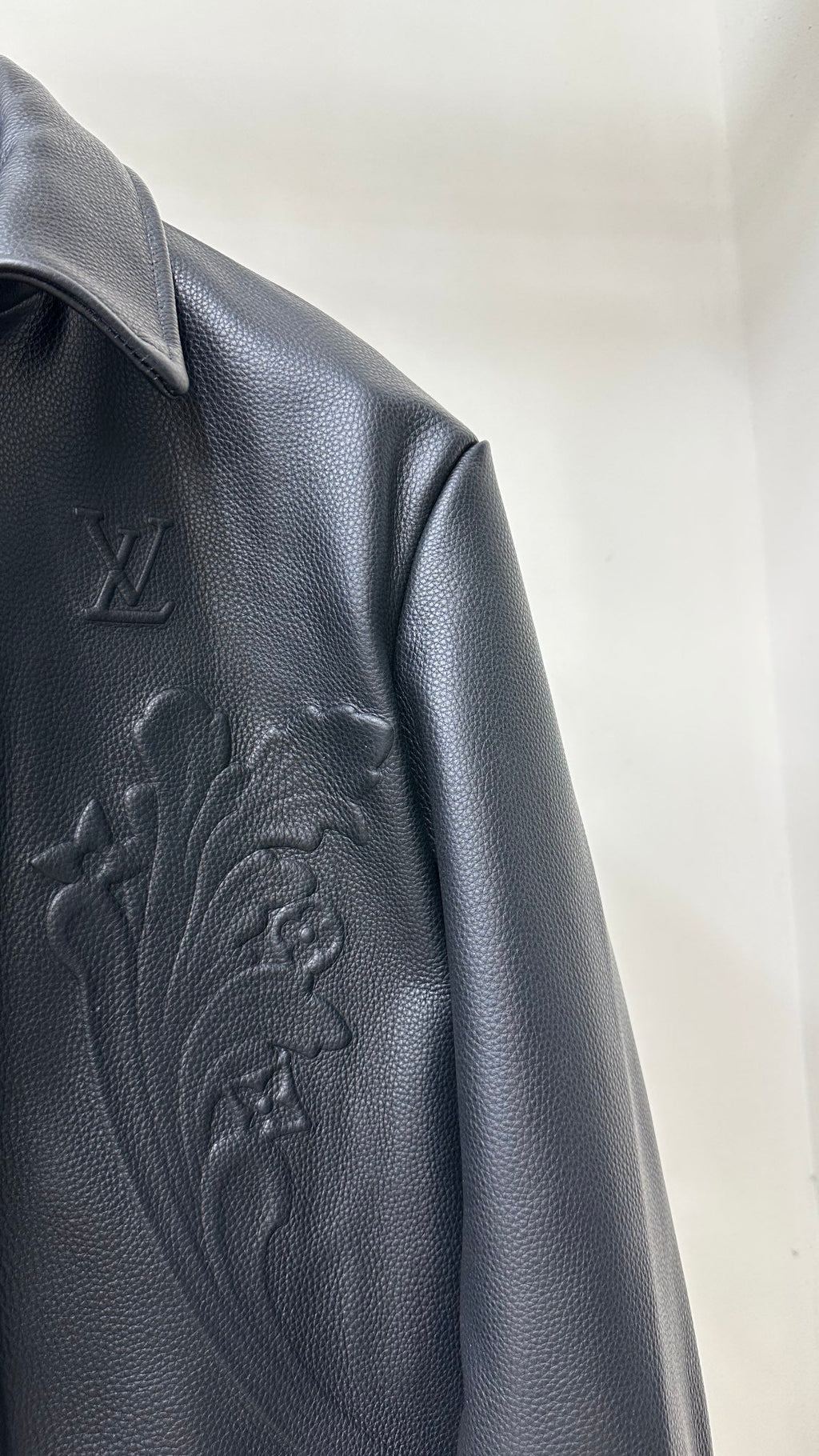 LV Embossed Leather Jacket