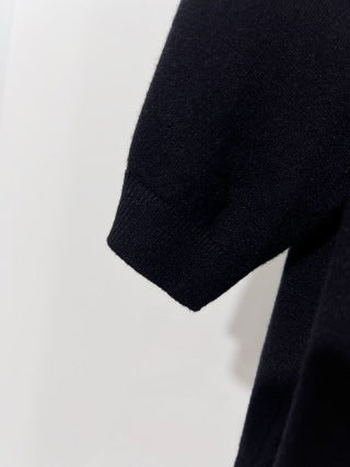 LV Embroidered Crew Neck Knit T-Shirt