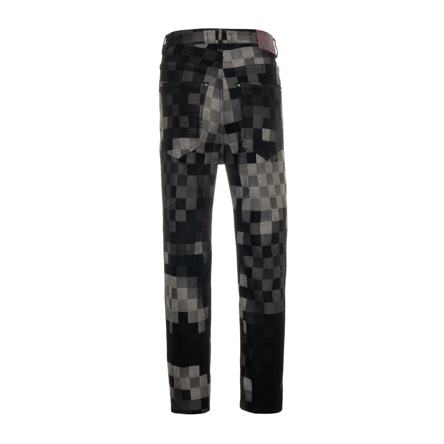 LV Pharrell Williams collaboration mosaic checkered Jeans