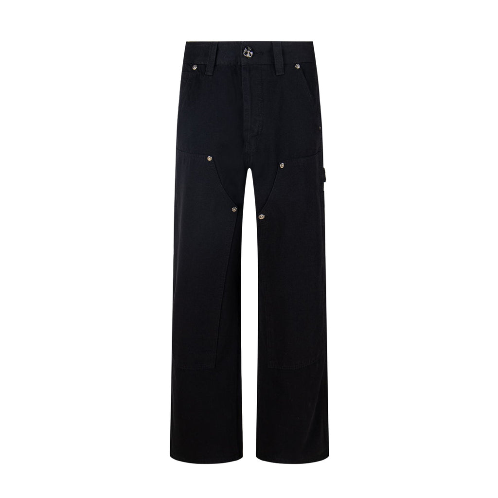 CH Logging Patchwork Leather Washed Jeans