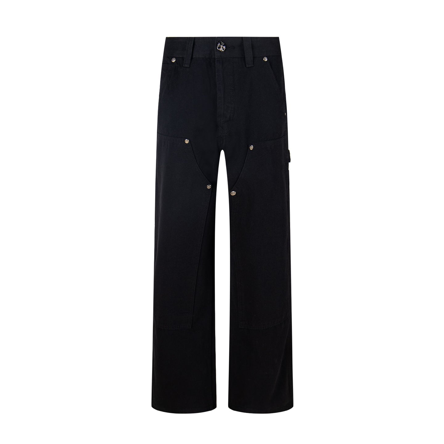 CH Logging Patchwork Leather Washed Jeans