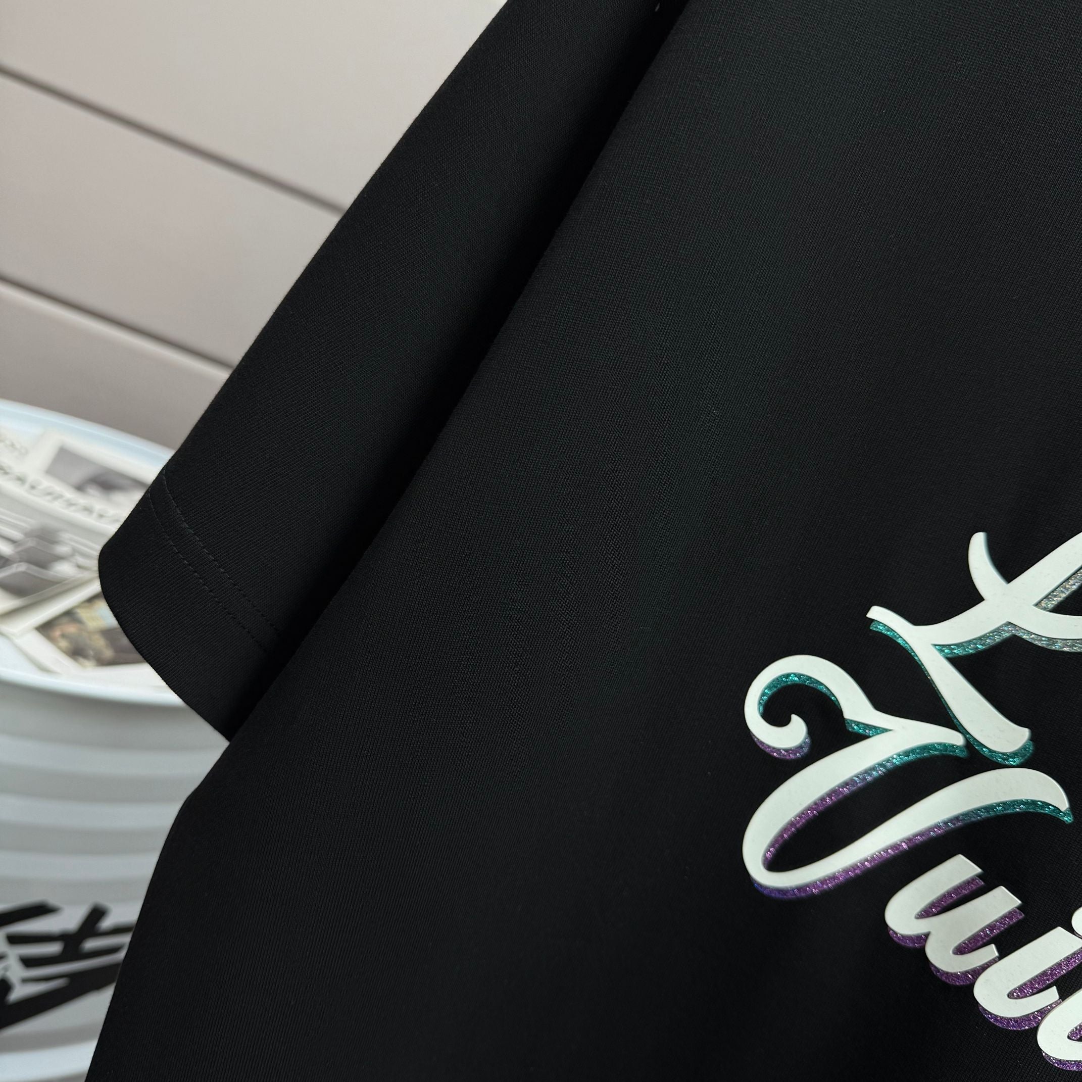 LV letter 3D Plate Silicon T shirt