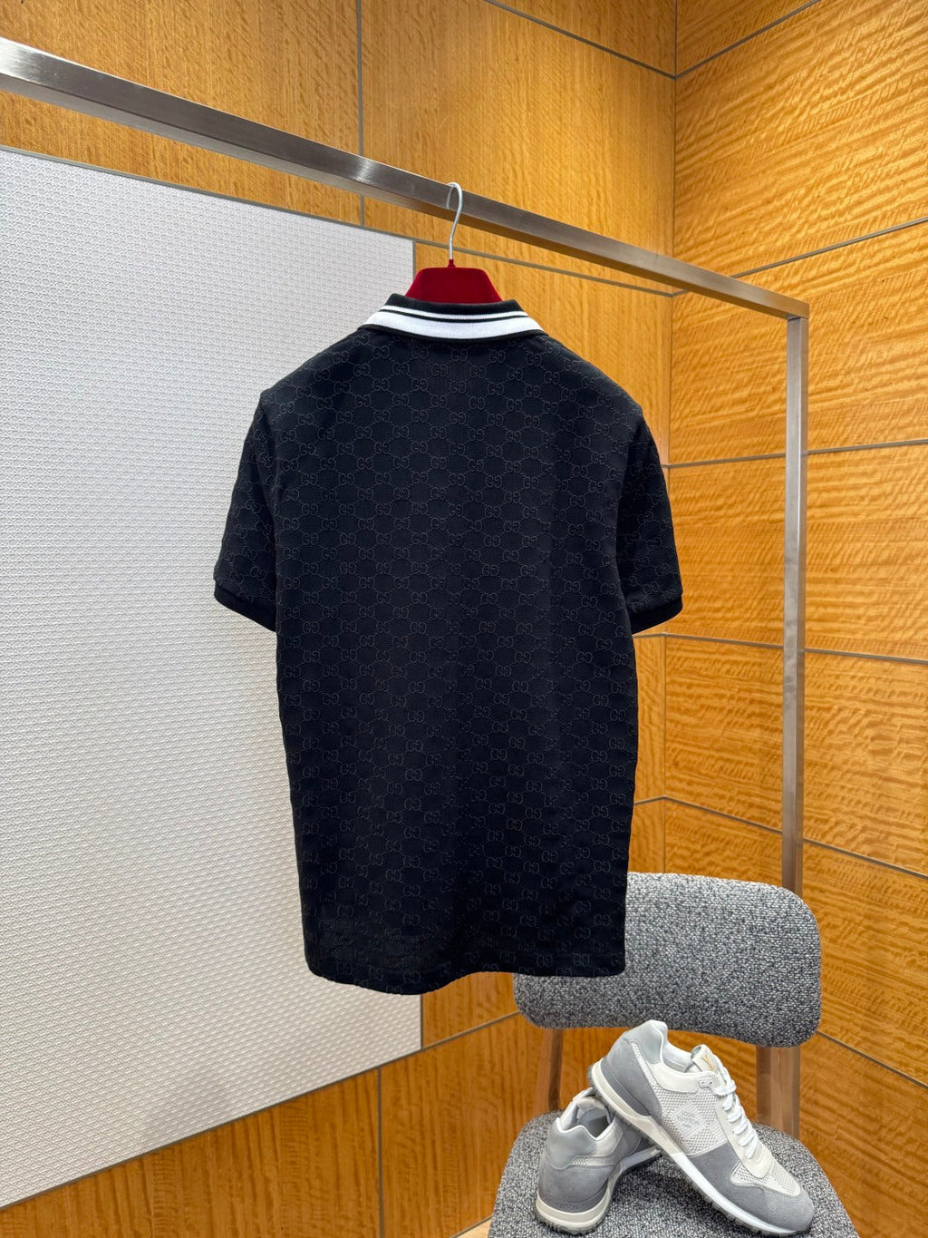 Gucci Vintage Jacquard Stretch Cotton Shirt