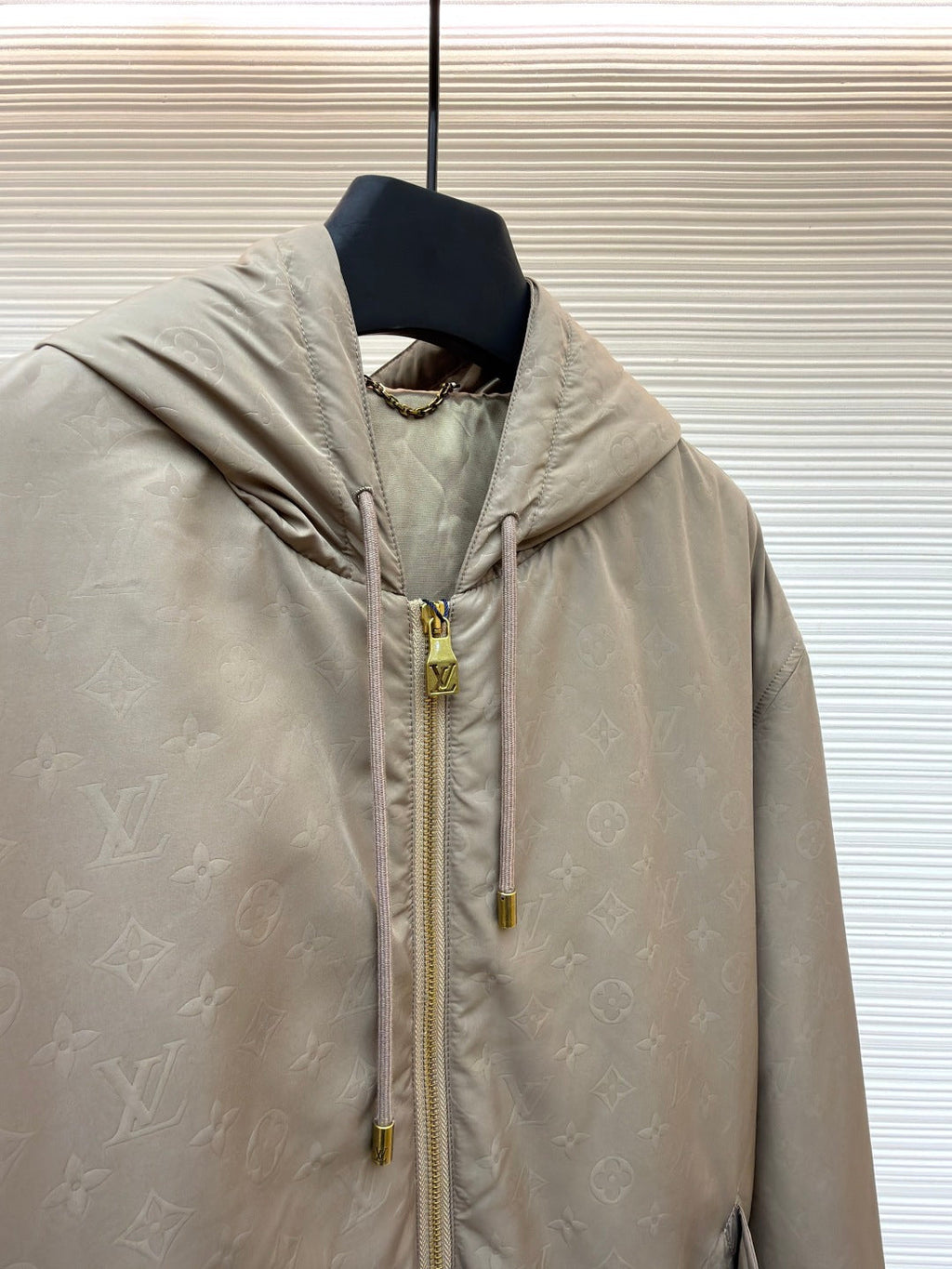 LV Gravure Embossed Cotton-Padded Jacket