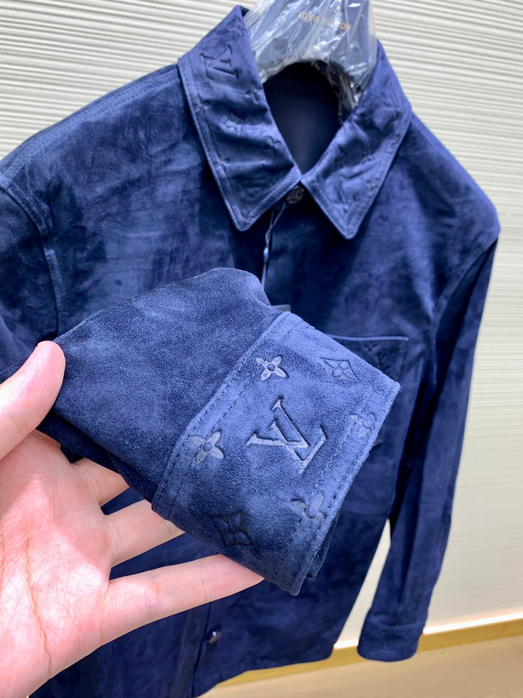 LV Suede Cowhide Shirt Jacket