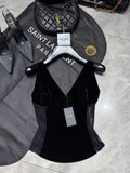 Women's YSL Lace Velvet Top