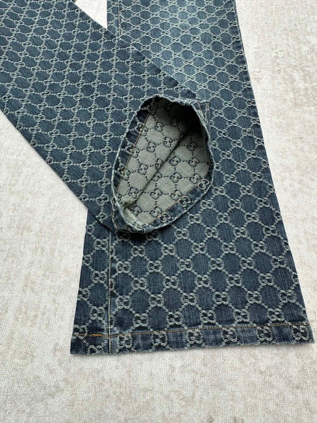Gucci Denim Jacquard Jeans