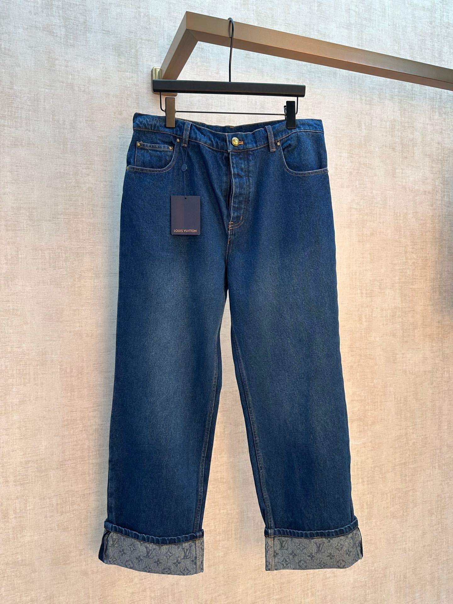 LV Monogram Cuffed Jeans