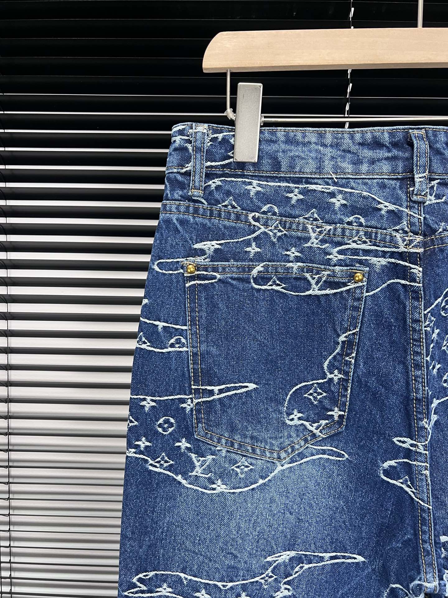 LV Cloud Jacquard Denim Jeans