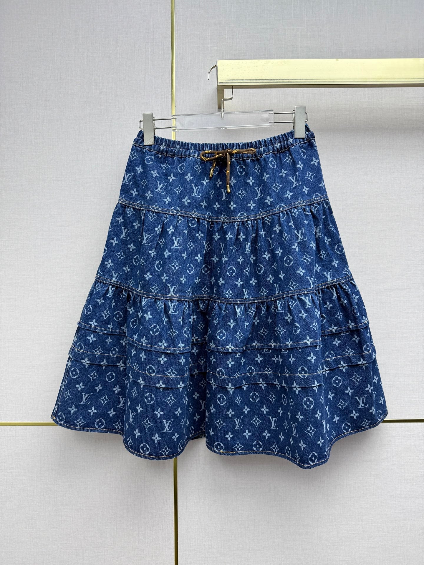Women's Denim Tiered Skirt