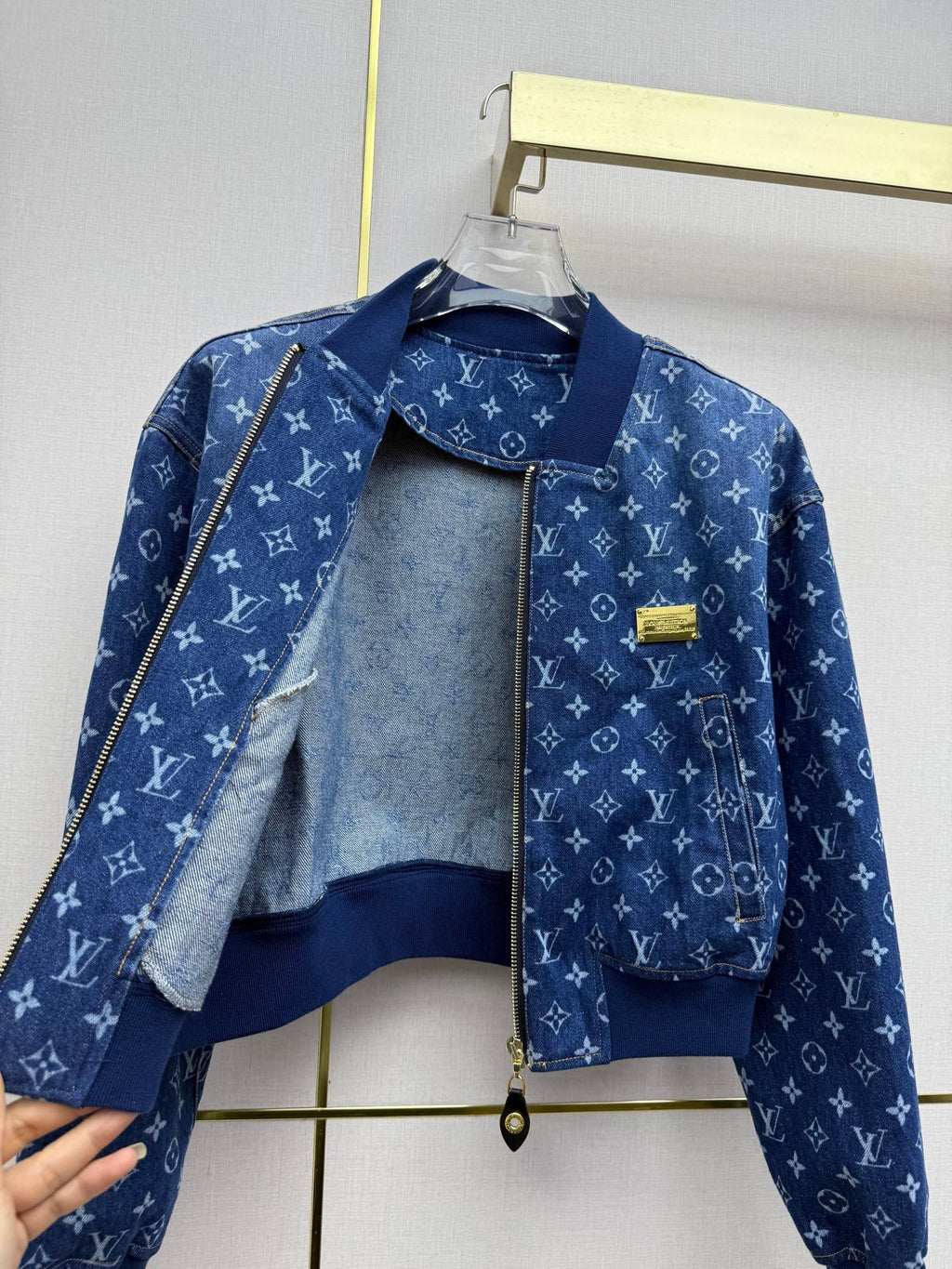 Women's LV denim Baseball Jacket