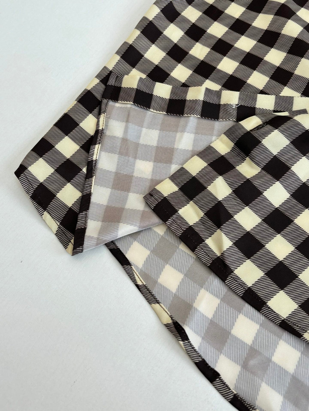LV Damier Check Leather Label Short Sleeve Shirt