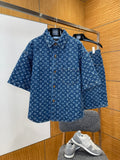 LV Denim Shirt & Pant Set
